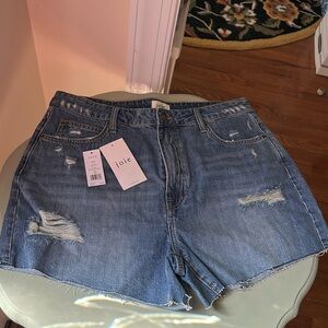 Denim distressed shorts Joie size 32 new